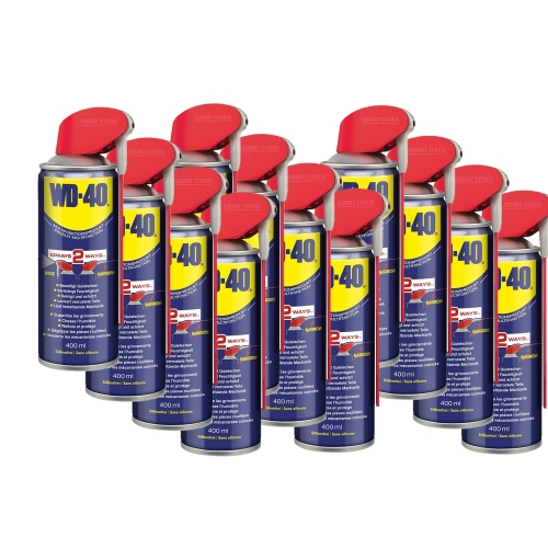 WD-40 12er Pack Multifunktions-Öl Rostlöser Spray WD40 Smart Straw 12x400ml