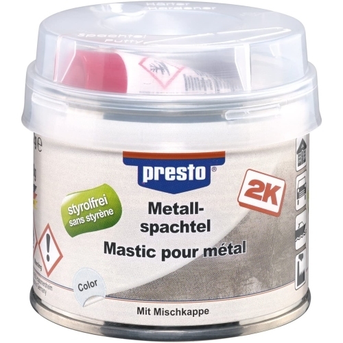 Presto 443466 1x250g Metallspachtel Grau Metall Kunststoff Beton Holz Spachtel