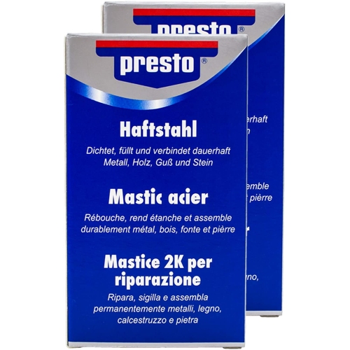 Presto 2x 125g Haftstahldichter Füllen Kleben Dichten Metall Holz Guß Stein