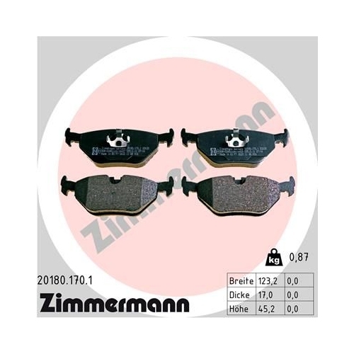 Zimmermann Bremsenset vorne + hinten BMW 3ER E46 320D 110kW 325i 328i