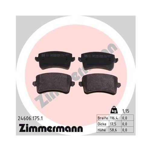 Zimmermann Bremsenset vorne + hinten Scheiben + Beläge Audi A4 B8 A5 bis 06.2011