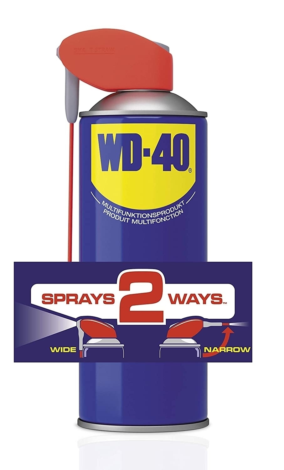 WD-40 4er Pack Multifunktions-Öl Rostlöser Spray WD40 Smart Straw 4x400ml